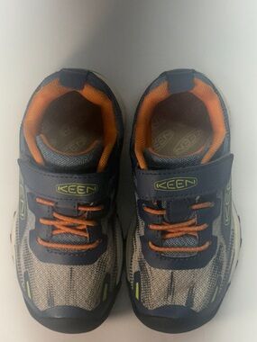 KEEN Kids Trail Shoes Toddler Size 8 Gray Orange Hook Loop Hiking Sneaker